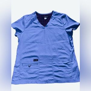 Koi Basics Women’s Blue Scrub Top Size Medium